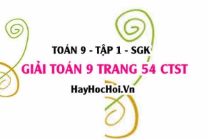 Giải Toán 9 trang 54 tập 1 Chân trời sáng tạo SGK